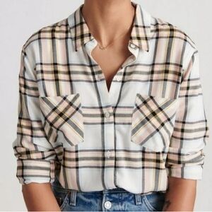 Lucky Brand Plaid Collared Front Pocket Button Down Longsleeve Shirt